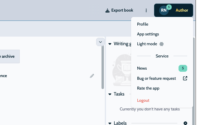 New cleaner profile menu with organized options