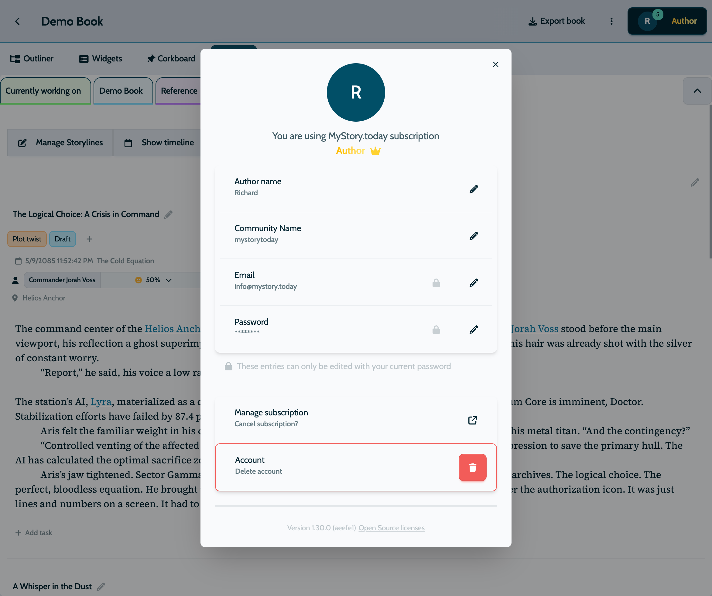 Profile settings comparison - After