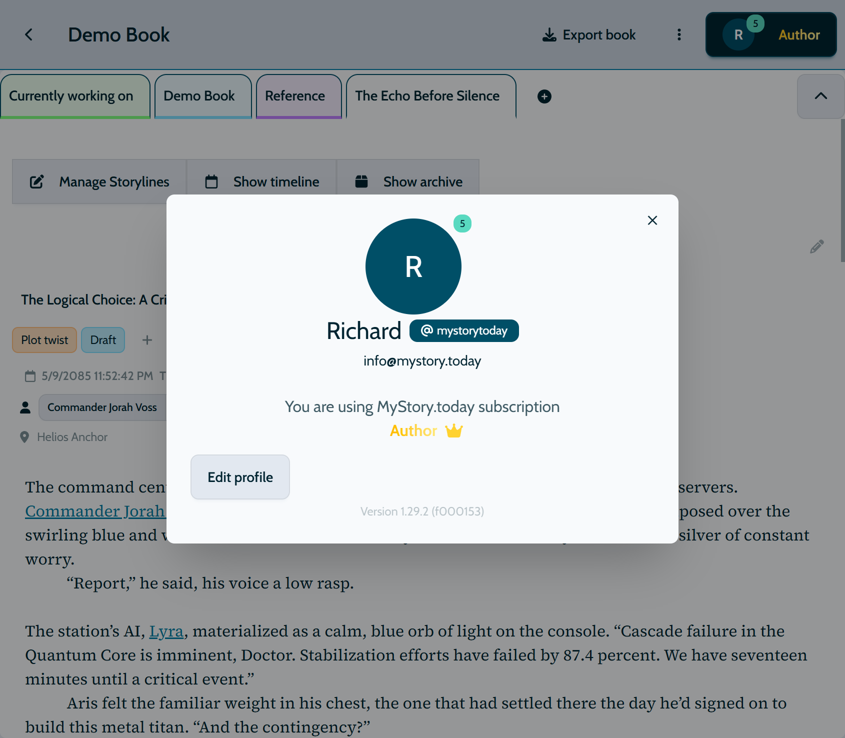 Vergleich der Profileinstellungen - Before